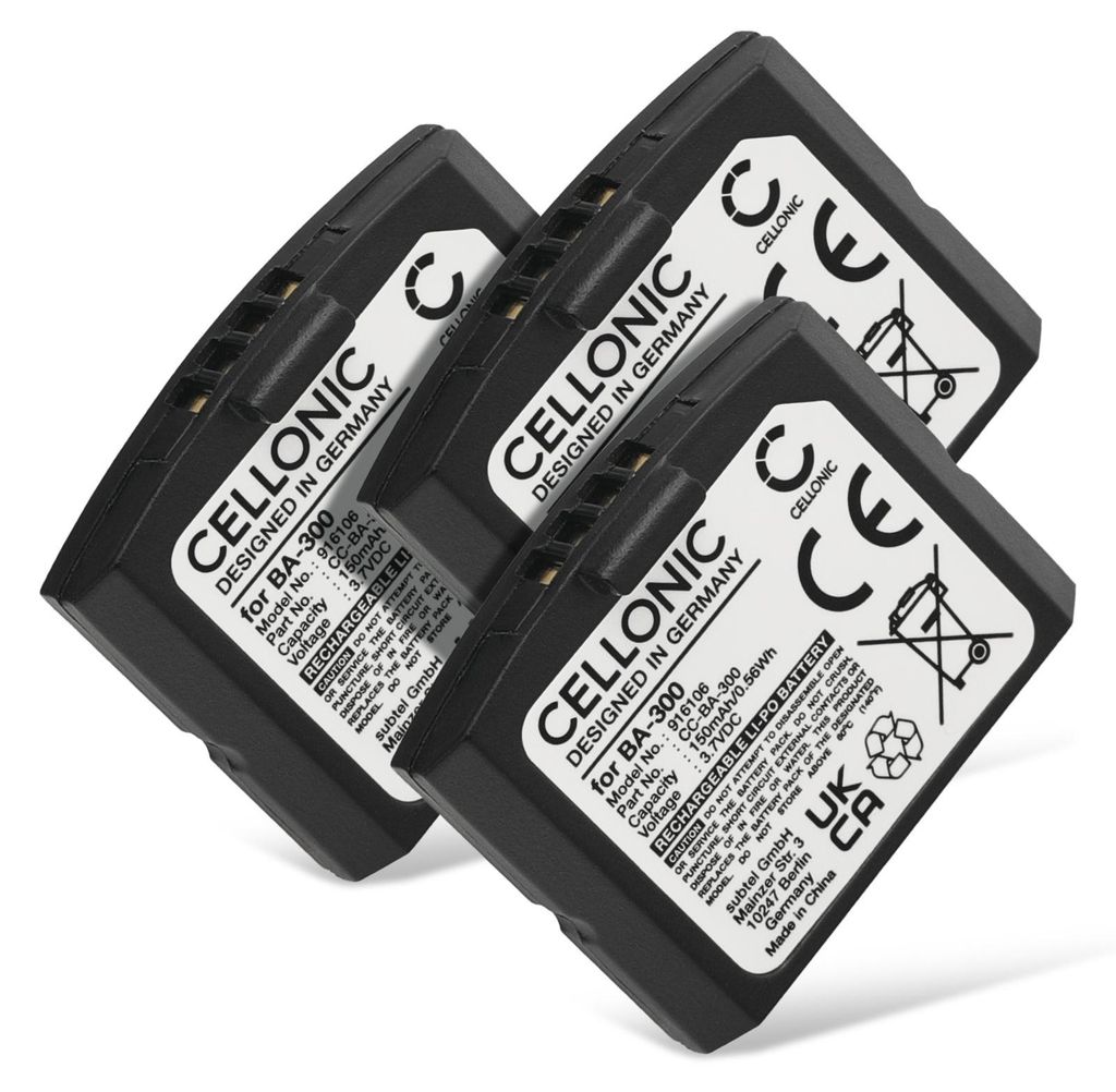 CELLONIC 3x Batteria per Headset / Auricolare / Cuffie Immagine del prodotto 