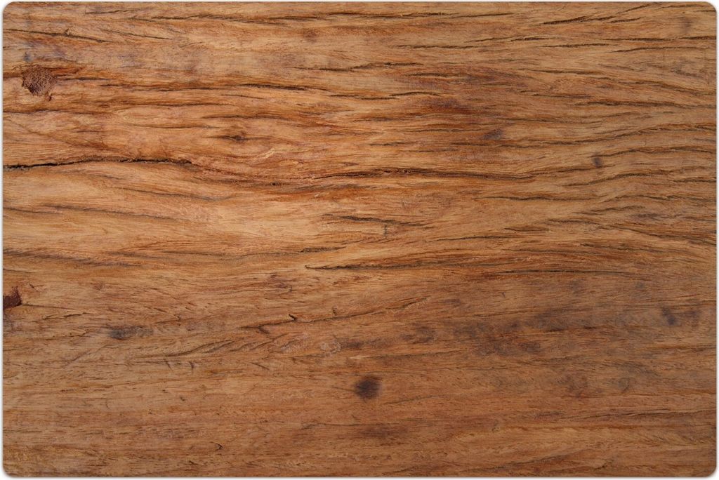 Küchenmatte 140x210 cm Vinylmatte Bodenmatte Dekoration - Helles Holz