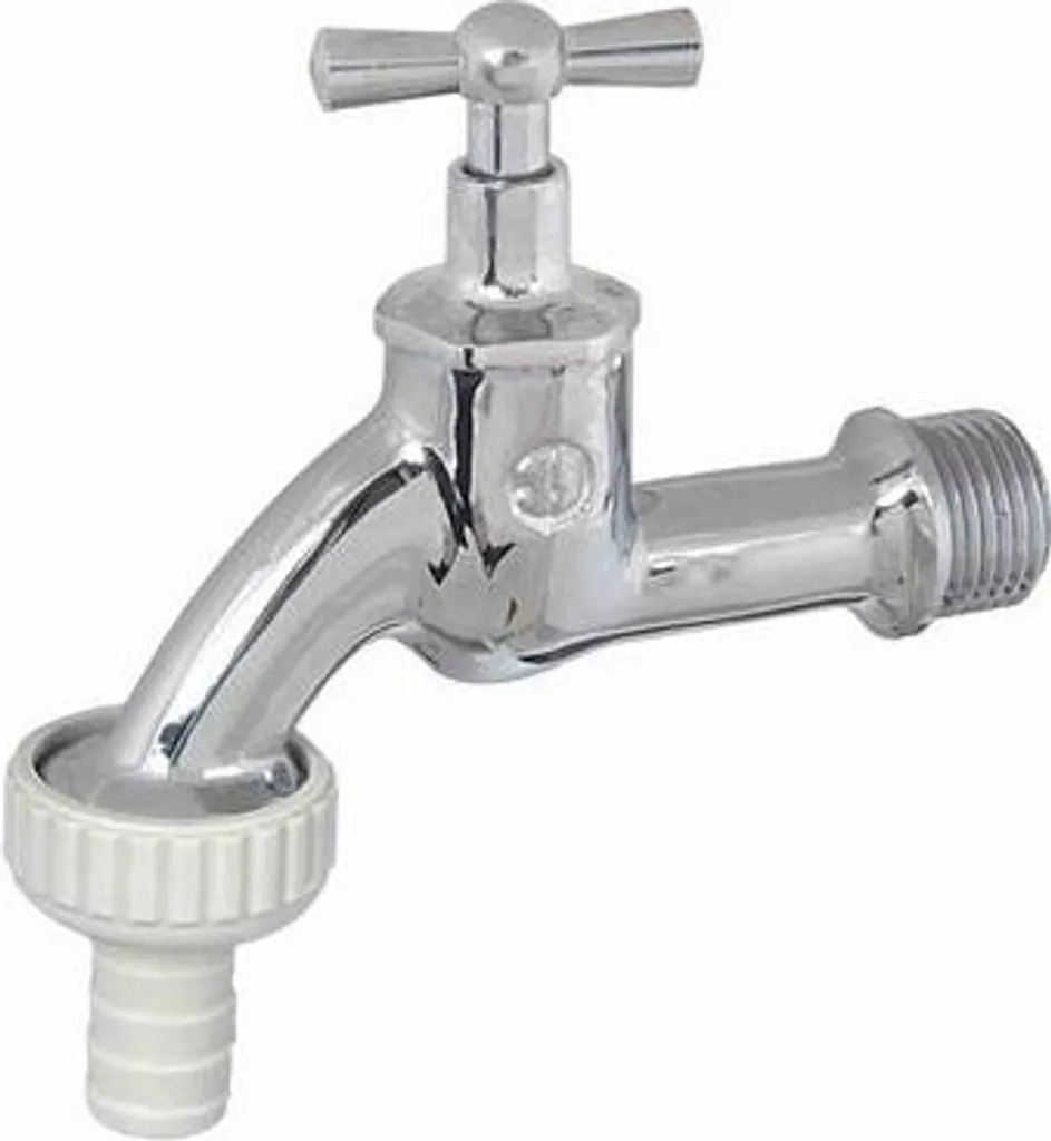 Rubinetto JS 1" Cromato PREZZO SHOCK | Valvola con Portagomma JS