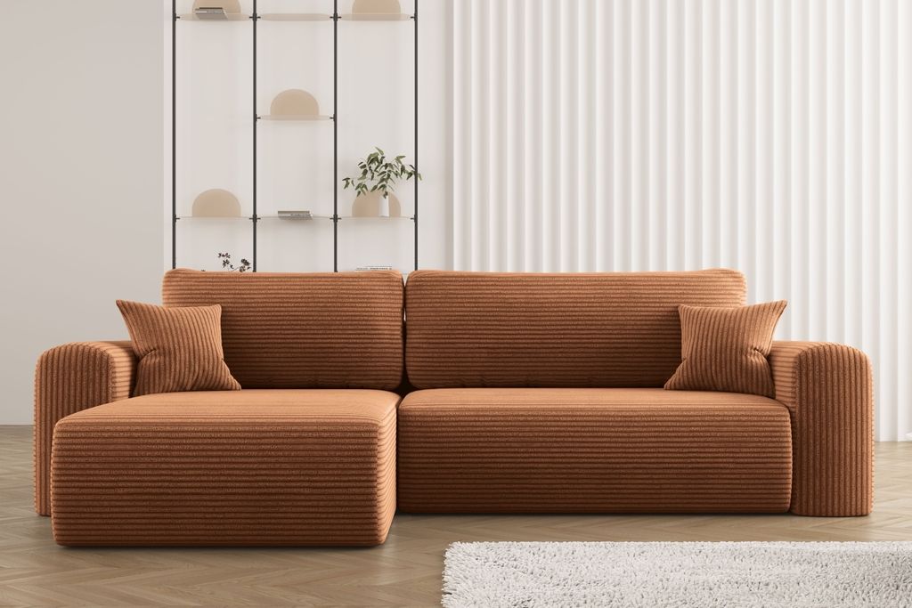 Sofa w kształcie L CAPRI narożnik, tkanina Poso, wiele Zdjęcie produktu 
