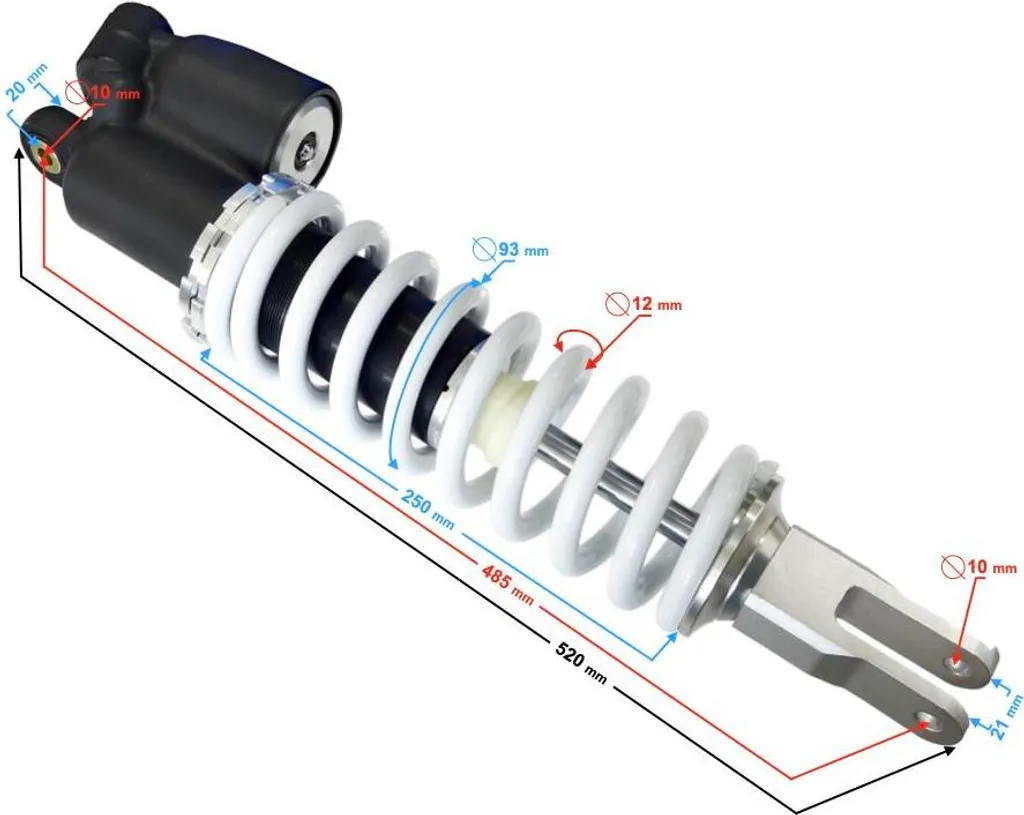 Suspension arrière NXT300 - Amortisseur hydraulique réglable moto enduro