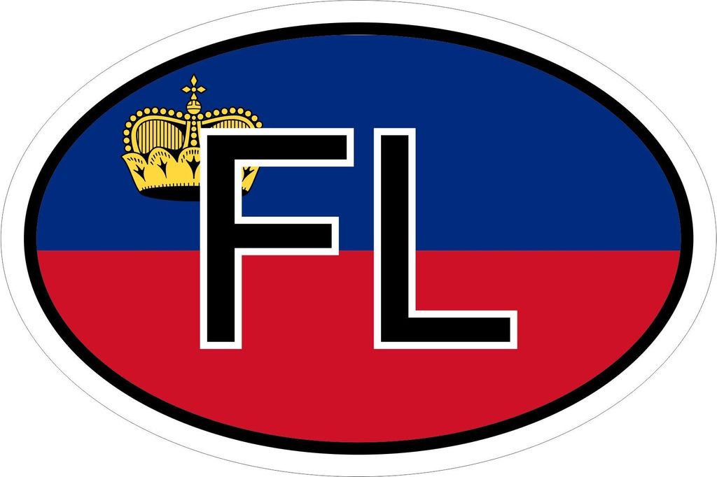 Kiwistar - Autoaufkleber - 15x10 cm - außen klebendKiwistar Autoaufkleber - Liechtenstein FL Auto, Laptop, Fahrrad, LKW, Motorrad Mehrfarbig Autoa...