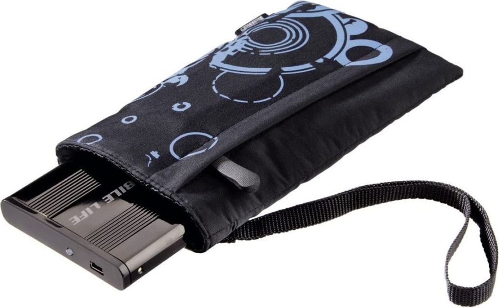Festplatten-Tasche Print Schwarz 2,5"