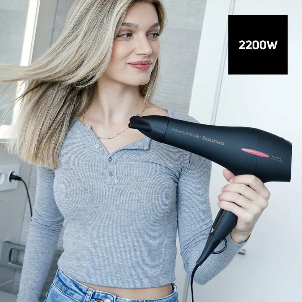 Sèche-cheveux Taurus 2200W Noir : Adieu Frisottis et Temps de Séchage Long - 4
