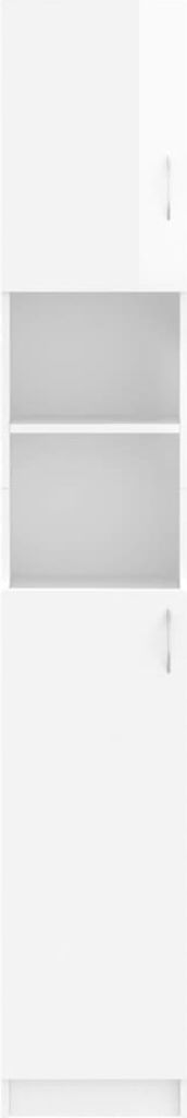 vidaXL Szafka łazienkowa biały wysoki połysk 32x25,5x190 cm Zdjęcie produktu 13
