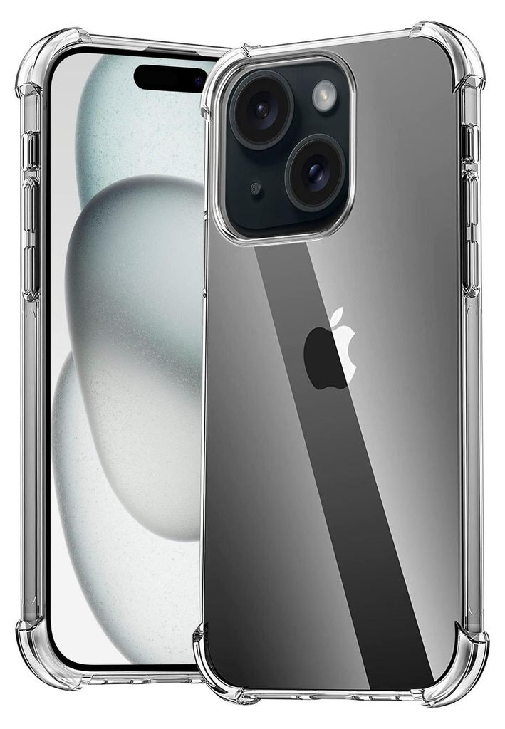 Hülle für Apple iPhone 15 Plus Schutzhülle Anti Shock Handy Case Transparent Cover