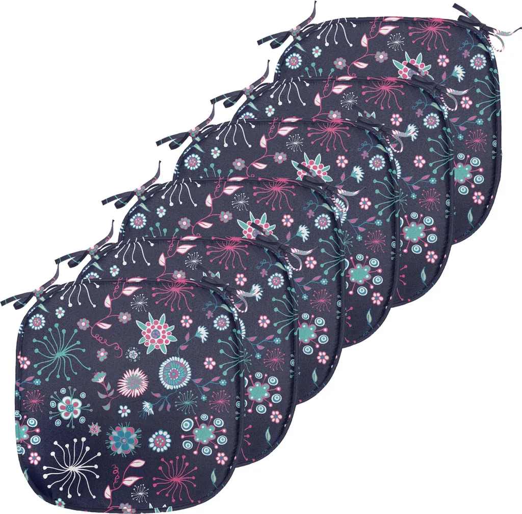 Coussins de Chaise Imperméables pour Cuisine, Lot de 6 Pièces 40x40cm