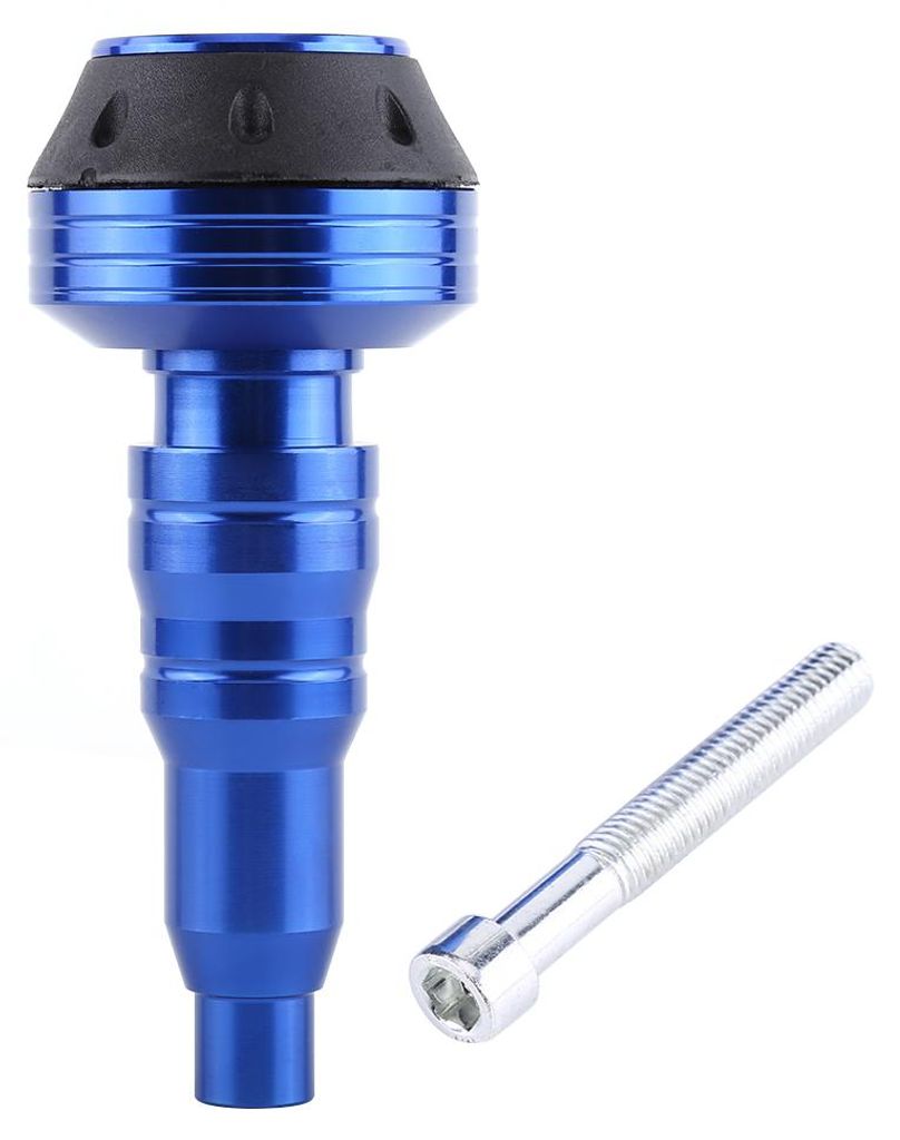 Motorrad CNC Aluminiumlegierung Auspuff Rahmen Slider Fallschutz Anti Crash Cap Blau