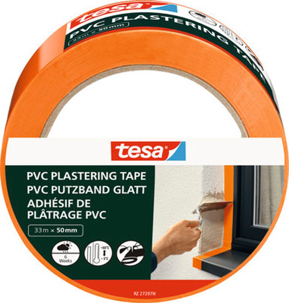 tesa PVC Putzband 55487-00000-01 Putzband Orange (L x B) 33 m x 50 mm 1 St
