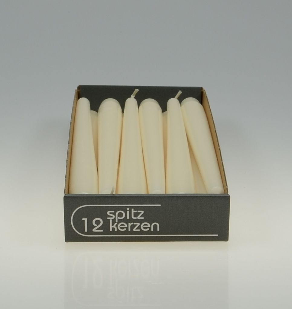 Spitzkerzen weiß 12 Stück Produktbild 