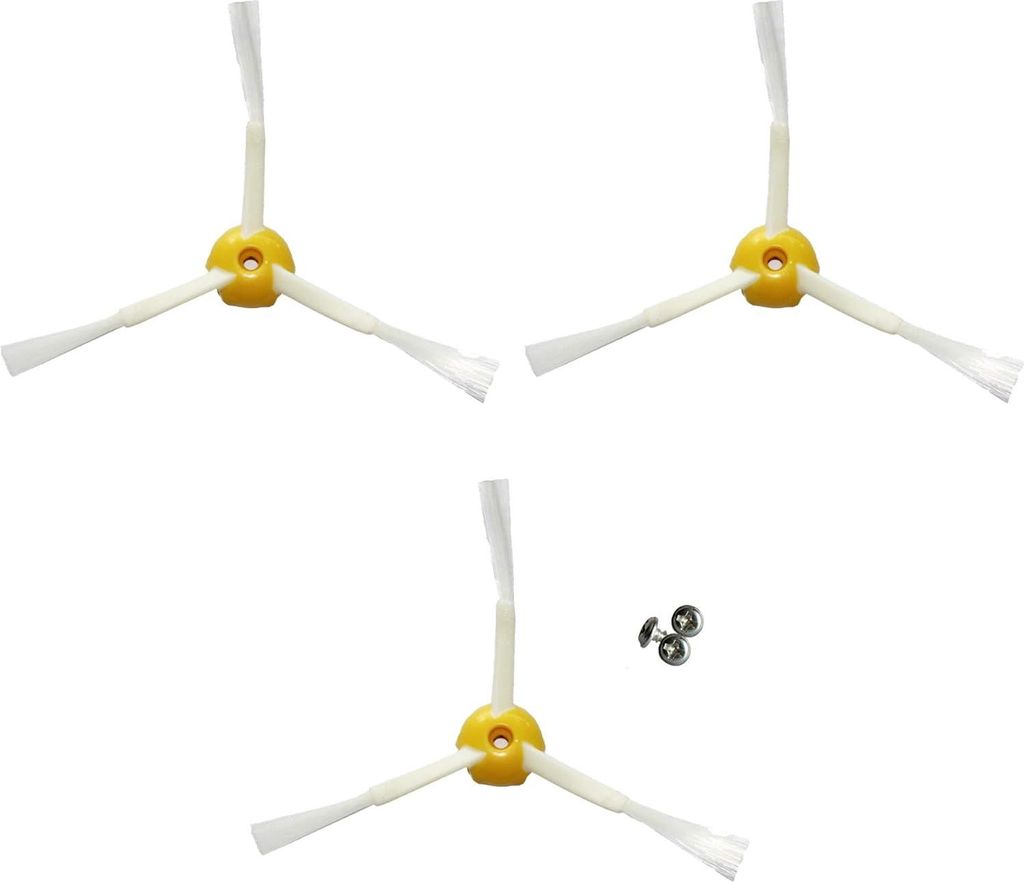 Ersatz-Seitenbürsten-Set (3-teilig) kompatibel mit Roomba 500, 600 und 700 Serie – 3-Klingen-Set – Hochwertige Ersatzteile