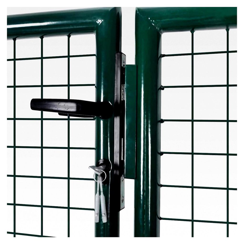 Stabiles Gartentor Dunkelgrün 306x175 cm - Sicherheitsabsperrung für Garten und Terrasse
