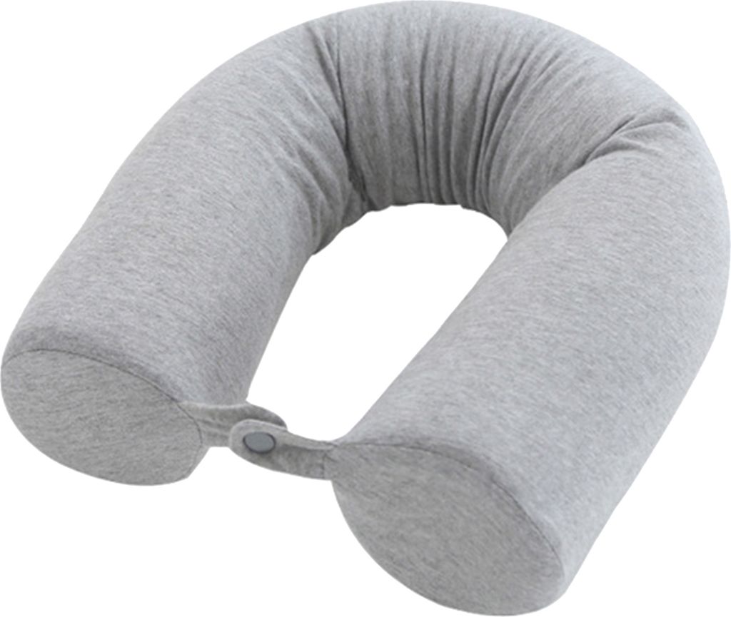 Halskissen komfortable ergonomische Stützspeicherschaum Reisen tragbare U -Form -Nickerchen -Kissen -Bürovorräte-Silber grau