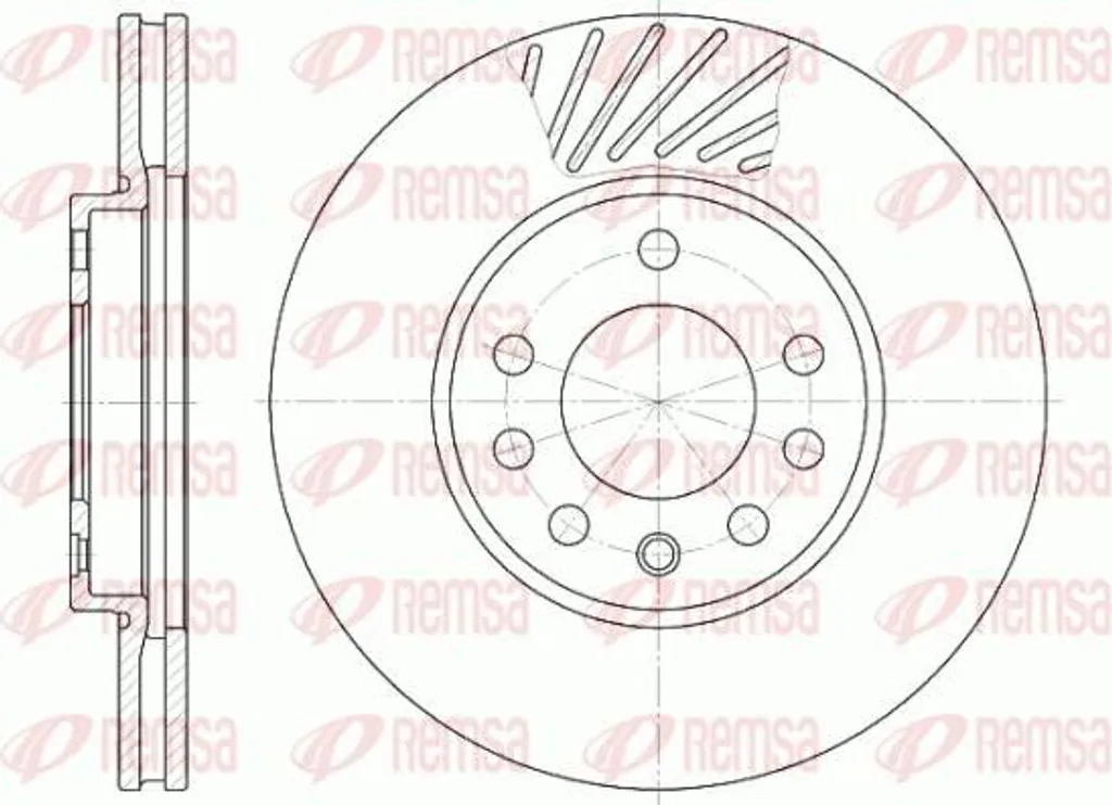 Disque de frein anti-vibration REMSA 569060 pour corriger le sifflement