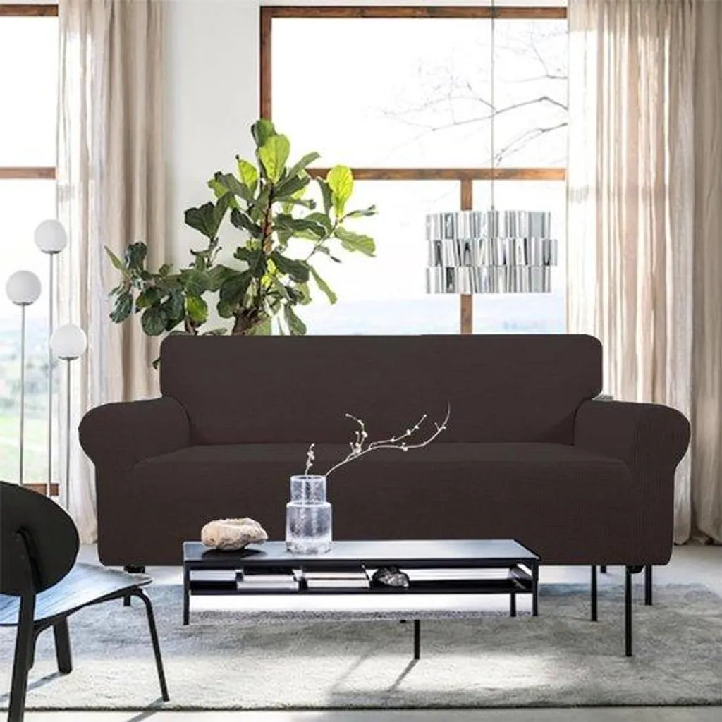 Housse de canapé extensible universelle pour salon familial et cosy