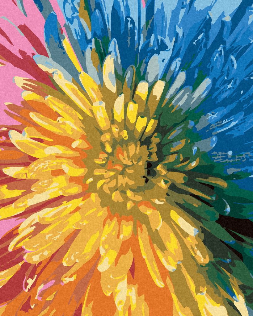 Zuty - Malen nach Zahlen - REGENBOGENBLUME, 40x50 cm, mit Produktbild 