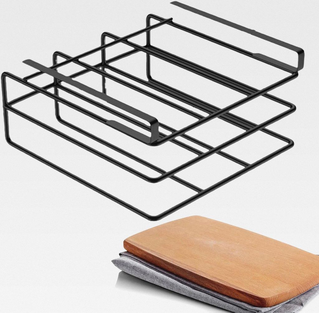 Halterung für Schneidebrett zum Aufhängen – Ablage ohne Werkzeug, Organizer für Schneidebretter, Teller und Küchenutensilien, schnelle Aufbew...