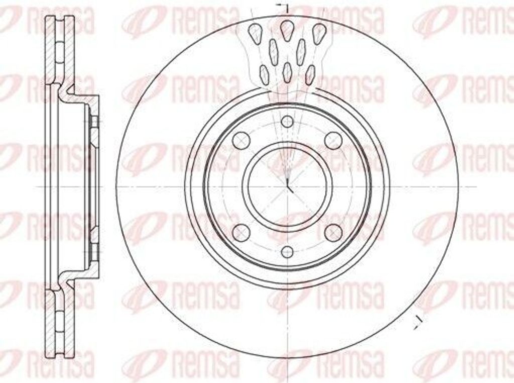2x REMSA Bremsscheibe 6443.10 vorne für FIAT PANDA (169) 500 (312) PUNTO (188)