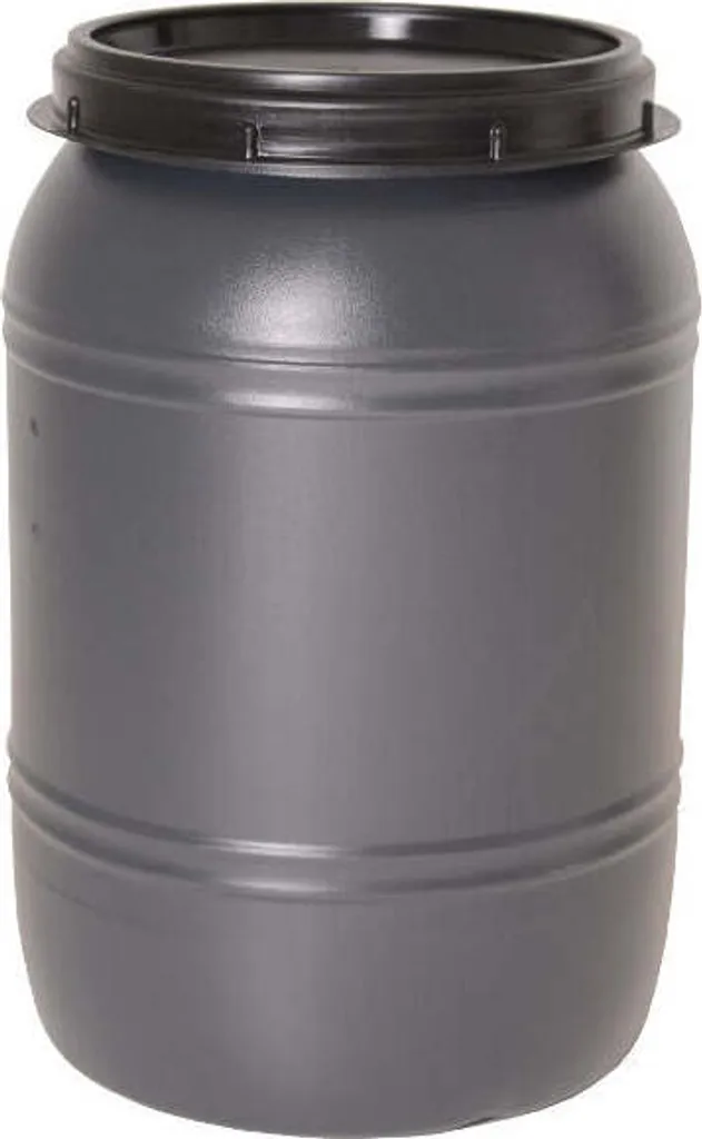 Fût de stockage 60L robuste avec couvercle monobloc à visser MM