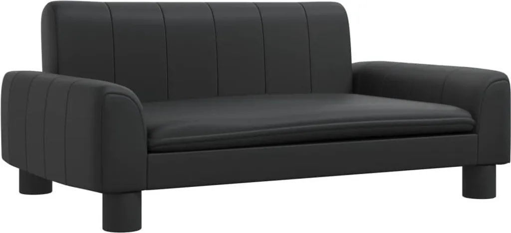 Mini Divano vidaXL Nero Design Moderno per Cameretta 70x45x30 cm