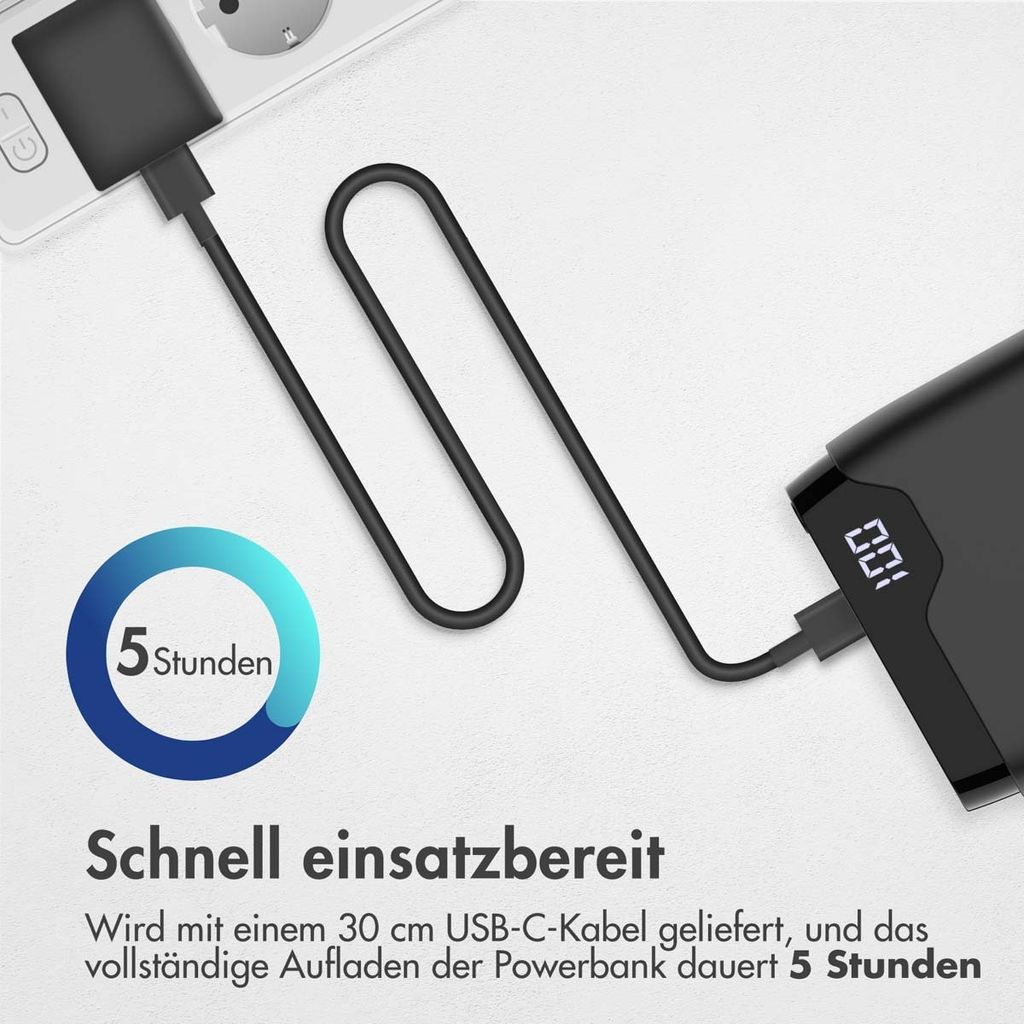 iMoshion® Powerbank 20000 mAh Power bank Schwarz Produktbild 8
