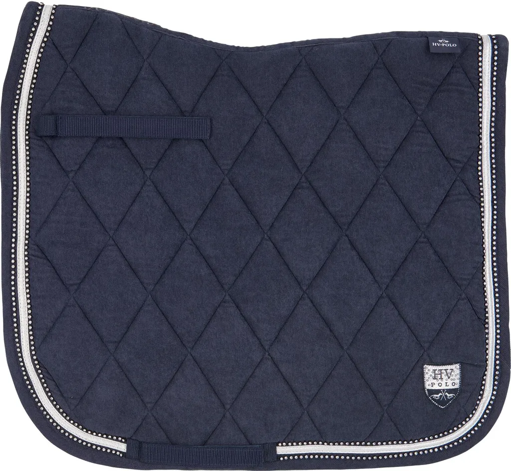 Tapis de Selle Mixte Estelle HV POLO Navy en Taille GP pour Cheval