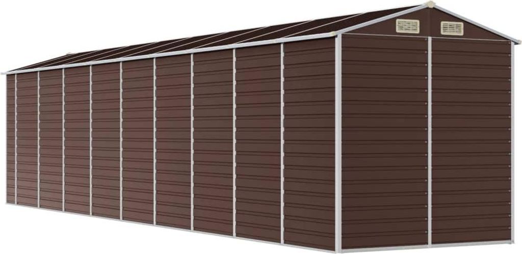 vidaXL Gerätehaus Braun 191x810x198 cm Verzinkter Stahl