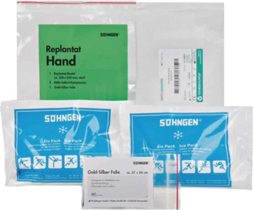 Kit de transport d'urgence pour membres sectionnés main et doigts kit