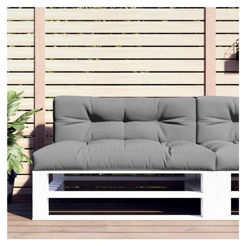 Gartenkissen Polsterkissen Sitzkissen, graue Palettenauflage 120x40x12 cm wasserabweisend aus 100% Polyester für Gartenmöbel Terrasse Balkon
