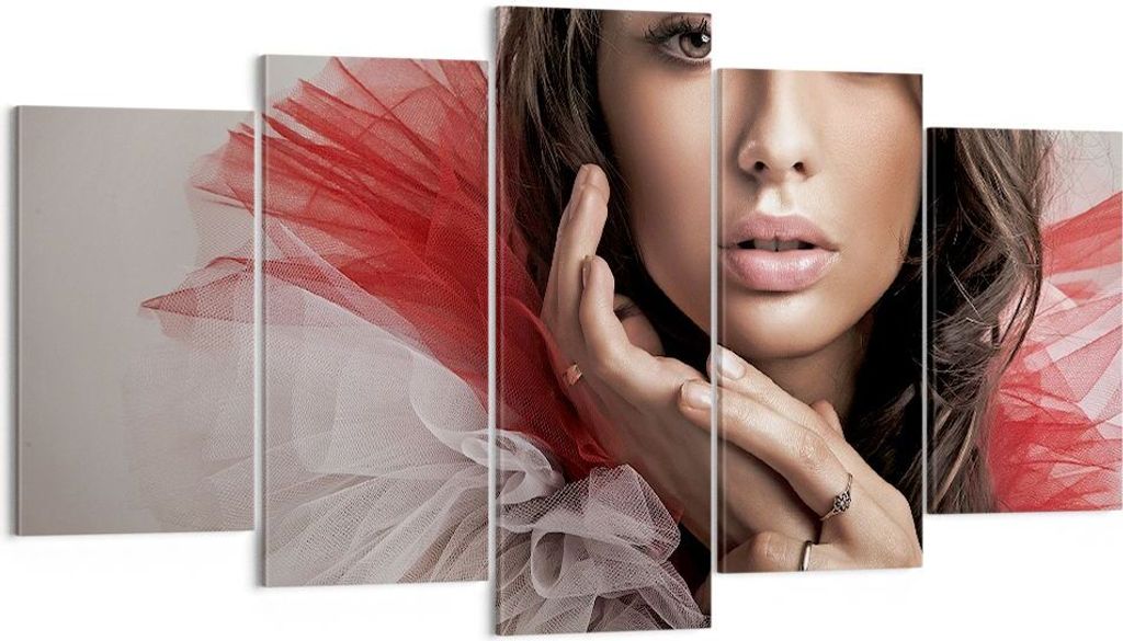 Bild auf Leinwand - Leinwandbild - Schönheit kleid mode modell - 160x85cm - Wand Bild - Wanddeko - Leinwanddruck - Bilder - Kunstdruck - Wanddekor...