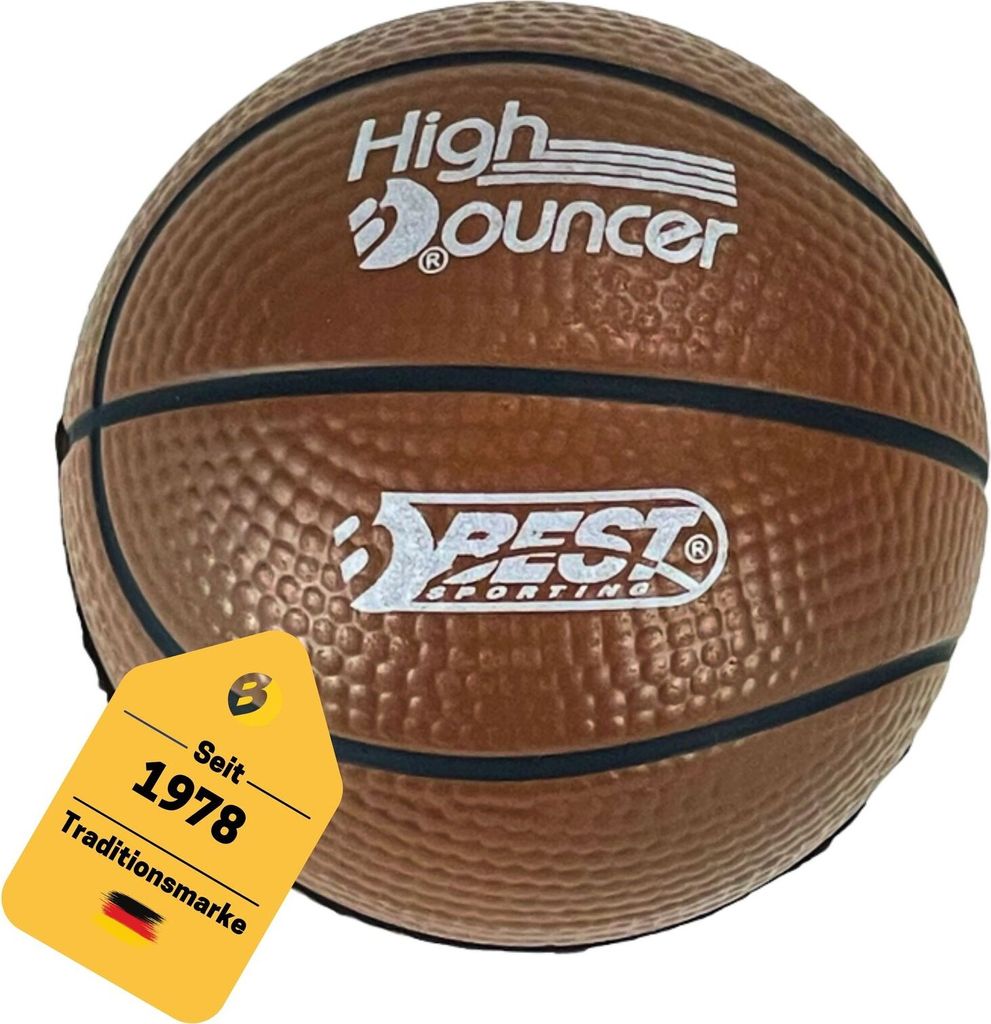Small High-Bounce Ball - BASKETBALL I Small High Bounce Basketball I Robuster und langlebiger Bounce Basketball I Ideal für Outdoor & Indoor Spiel...