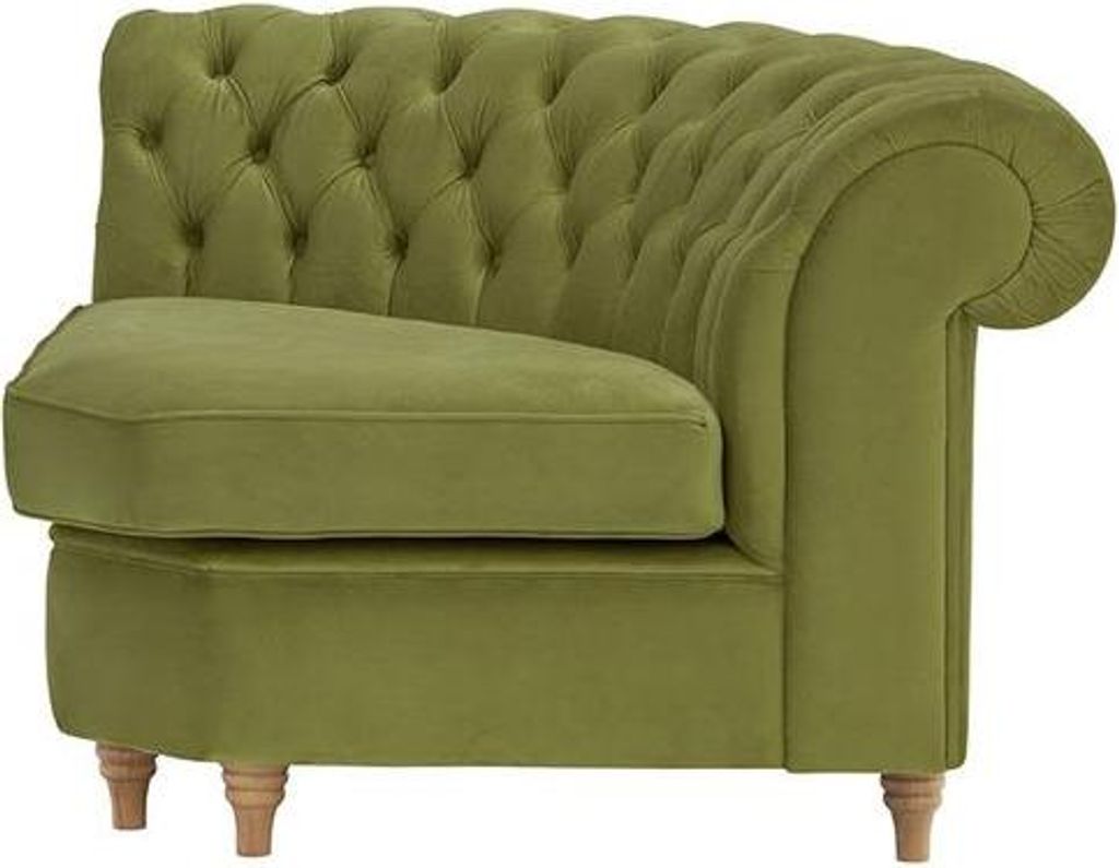 Chesterfield Modul - Eckmodul, abgerundet-Velluto-9-like-oak