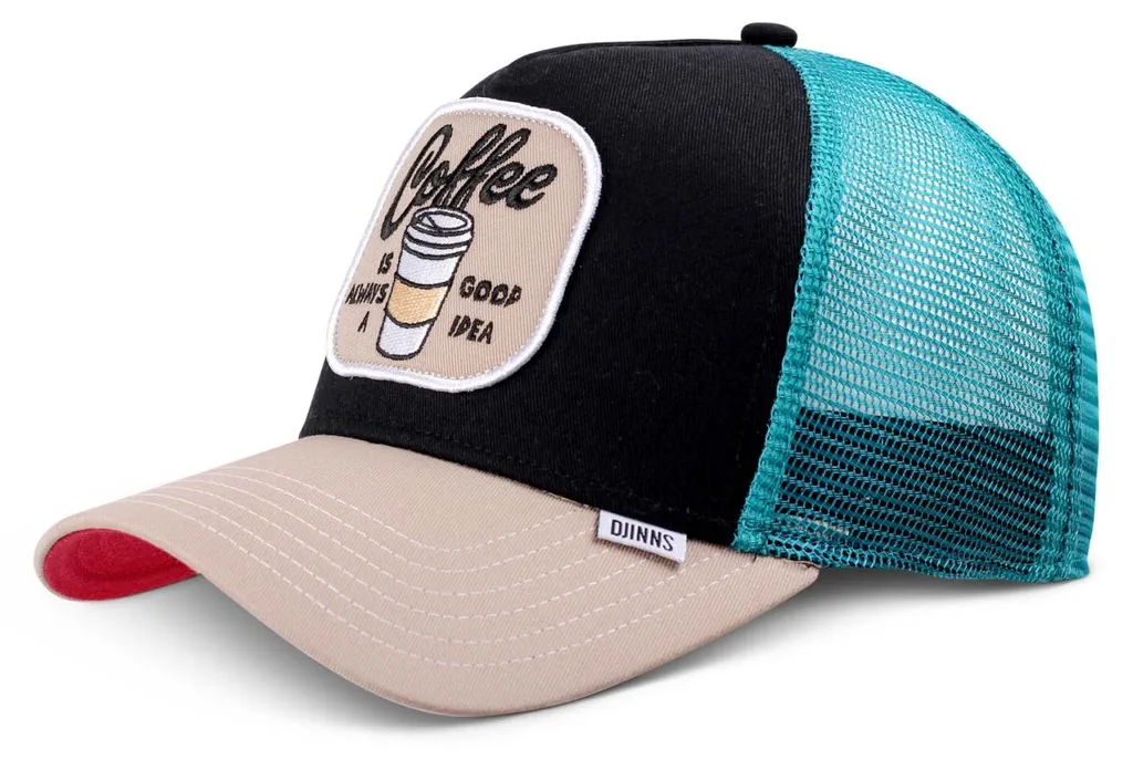 Casquette Trucker bicolore noir et rouge avec filet respirant HFT