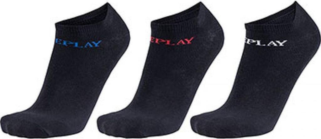 Replay C100628 | In Liner Socks (3 Pair Banderole) 35/38 bis 43/46 - Farbe: Black - Größe: 35/38