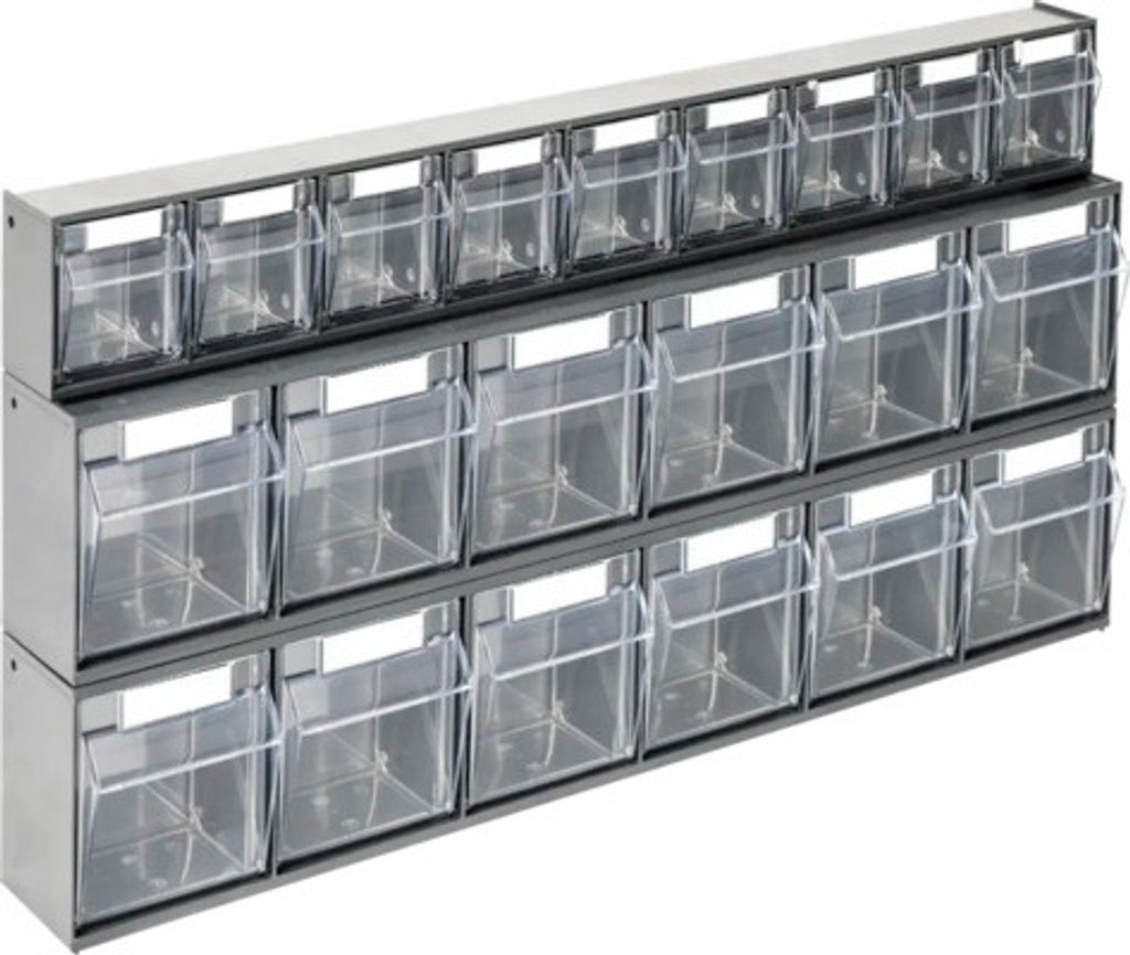 INDUSTRIAL Kleinteilemagazin Set 6+6+9-fach 60 x 30,3 x 7,5 Produktbild 