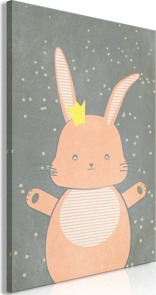 Quadro in tessuto non tessuto - Principessa rosa (1 parte) verticale 60x90 cm Per bambini g-A-0295-b-a