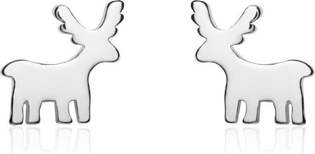 925er Silber Ohrstecker Rentiere für Damen von Unique
