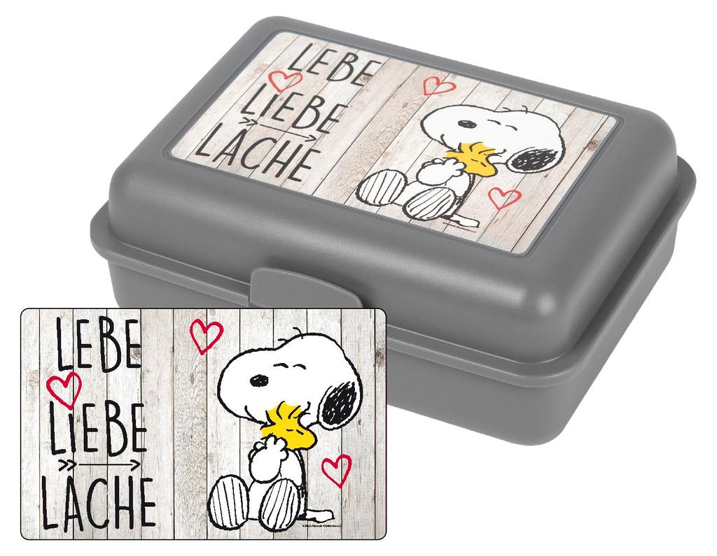The Peanuts Brotdose Snoopy - Lebe Liebe Lache Lunchbox Produktbild 