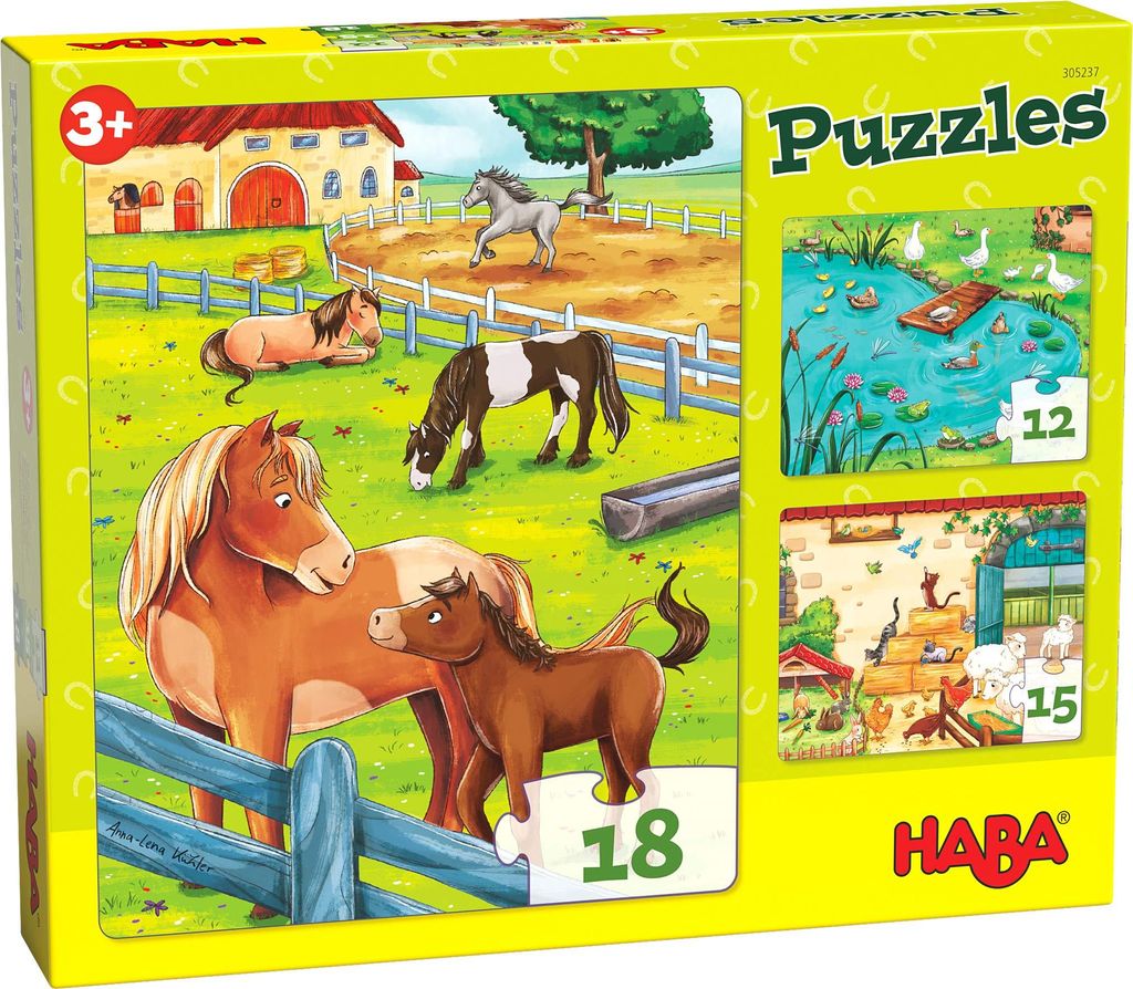 HABA Puzzles Bauernhoftiere (Kinderpuzzle) Produktbild 