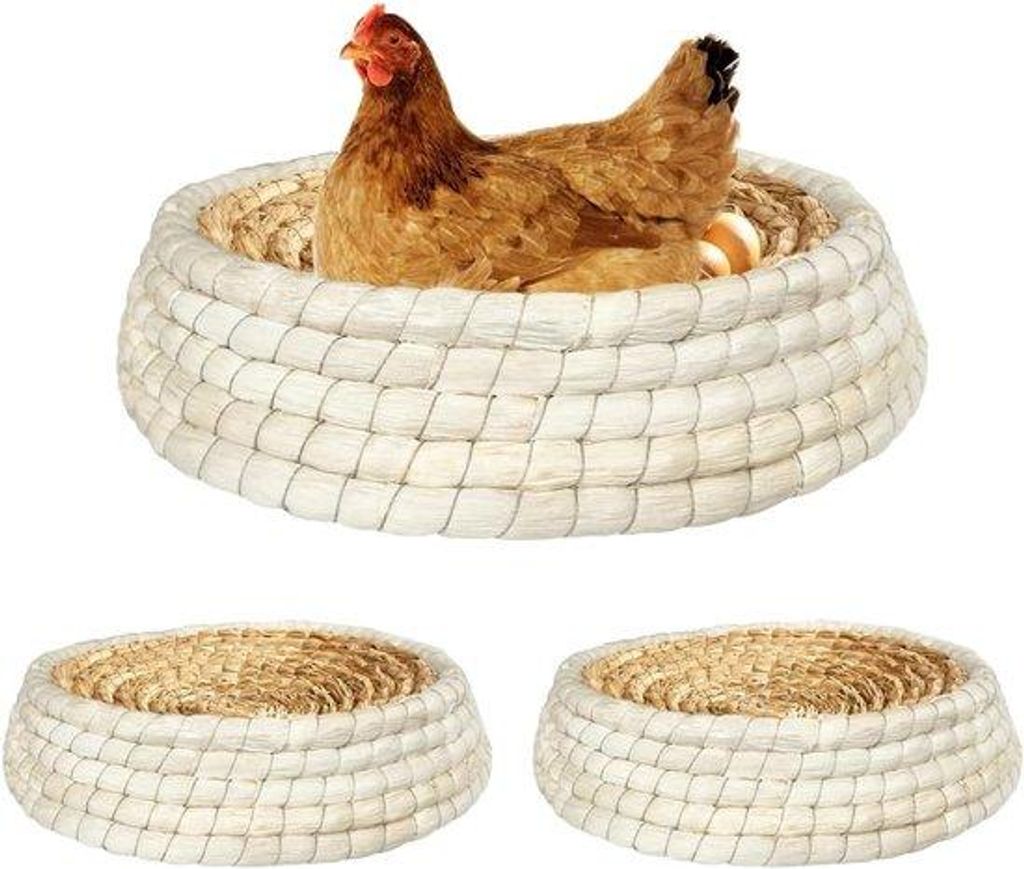 Zwei Stück 12"x12"x2,3" Rattan Hühnerbrutkasten – Premium Hähnchenstall – Für Hühnerstall