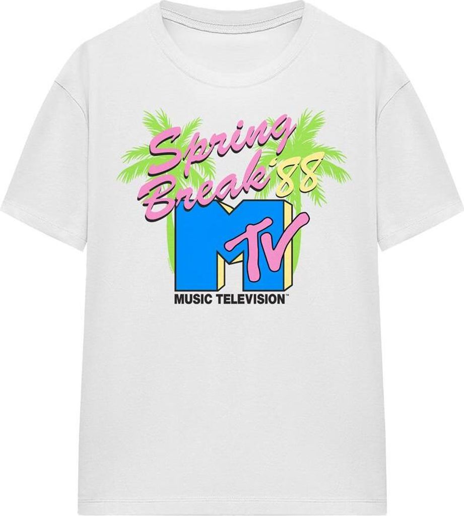 MTV - "Spring Break" T-Shirt für Herren/Damen Uni TV15827 (S) (Weiß)
