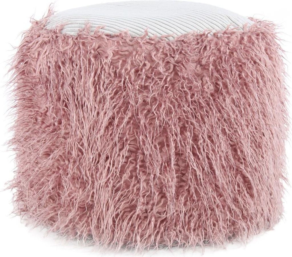 Fellpouf Bobtail 100 Rosa / Grau