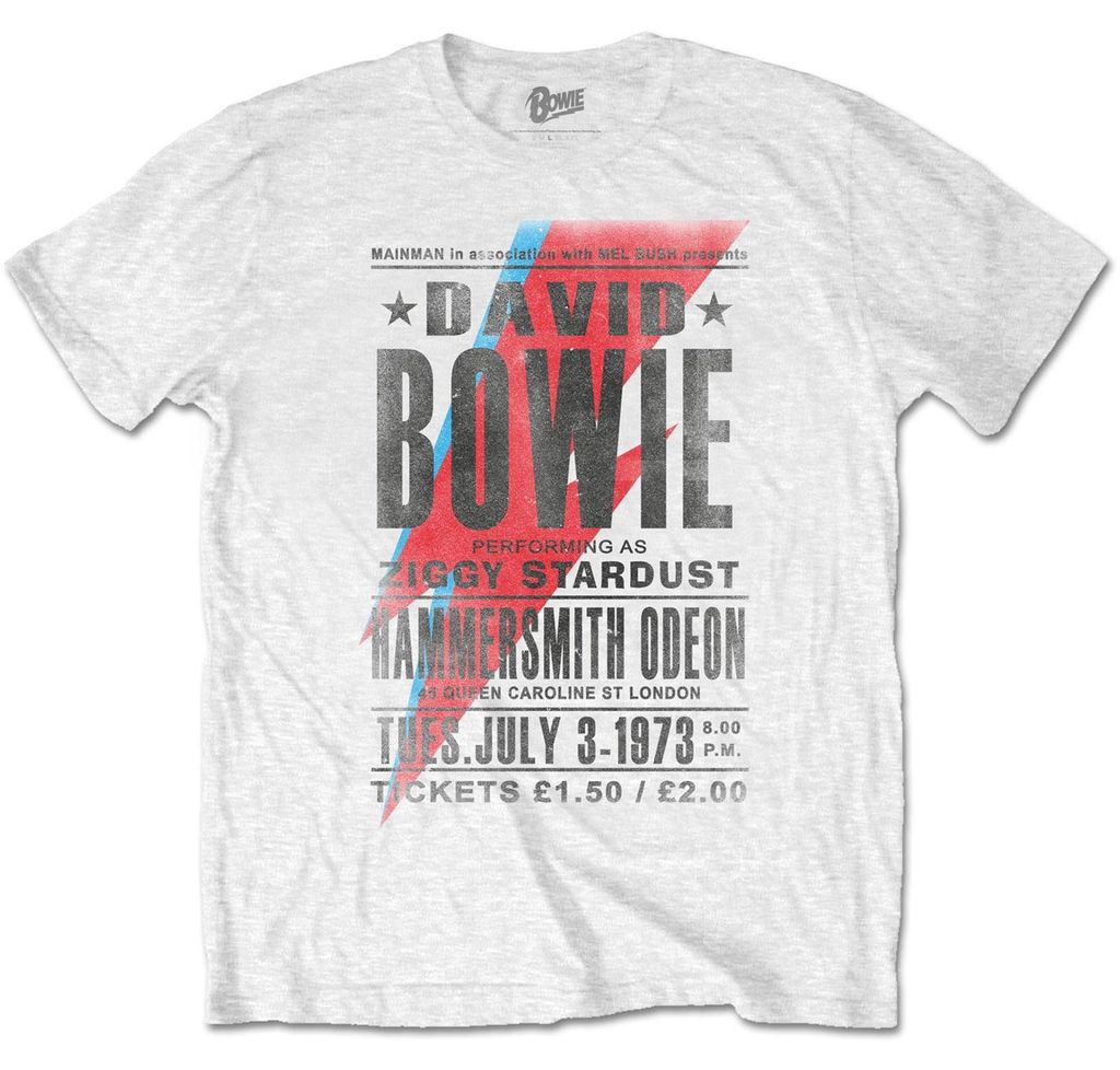 David Bowie - "Hammersmith Odeon" T-Shirt für Herren/Damen Uni RO2173 (L) (Weiß)