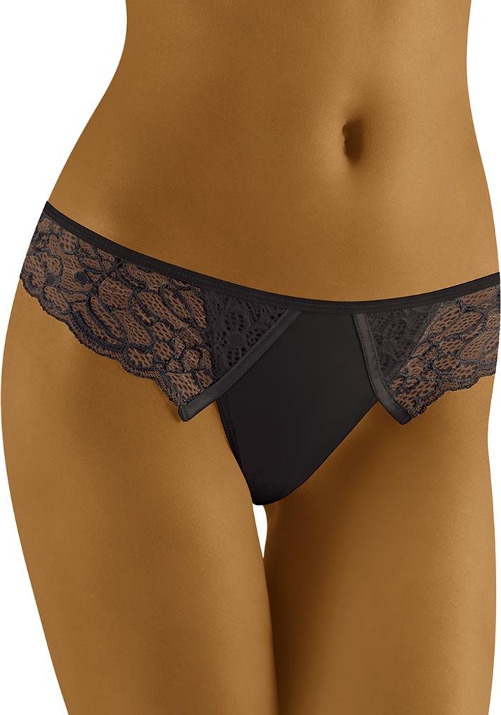 Wolbar Damen String WB80-2 , Schwarz, L