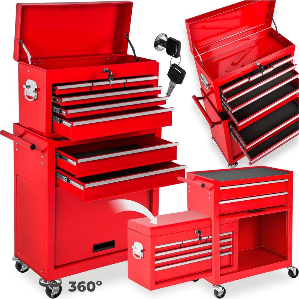 tectake® Werkzeugwagen Rollen Ø 100 mm Produktbild 