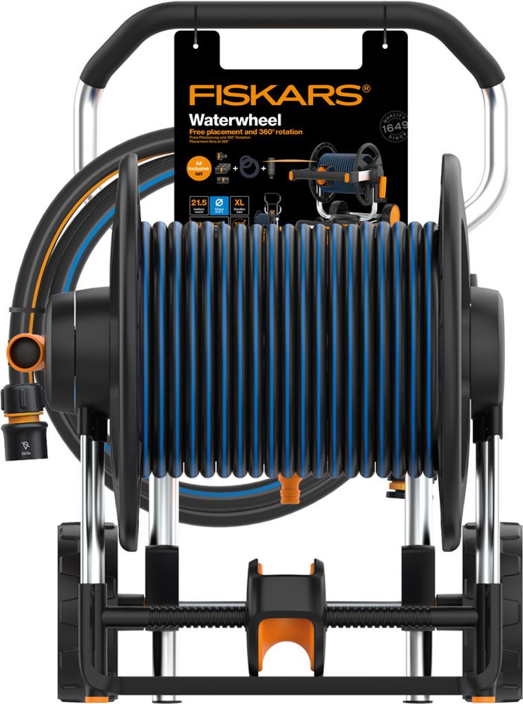 Fiskars Schlauchwagen Waterwheel XL manuell, All in Set