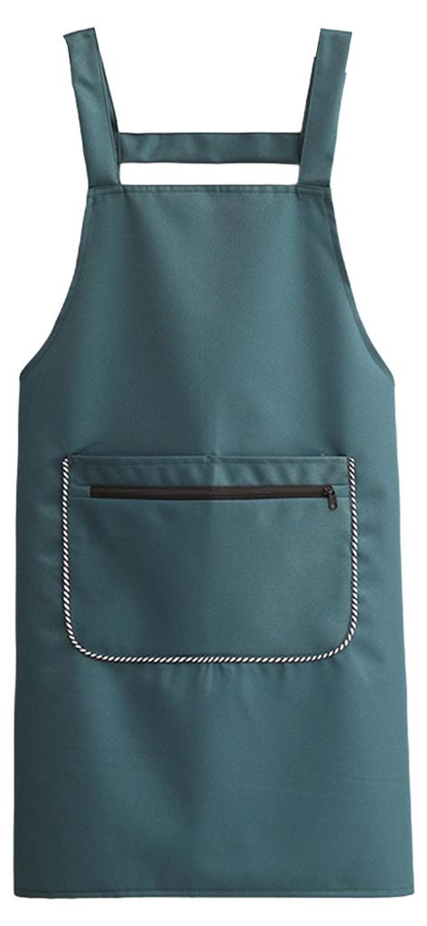 Küchenschürze mit zwei Taschen, einfarbig, wasser- und ölabweisend, verstellbar, für Damen und Herren, Kochschürze, Backschürze, Küchenzubehör