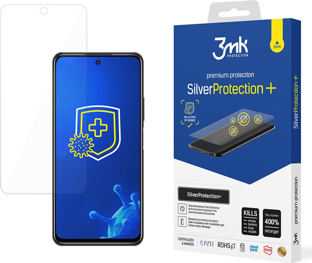 3mk Display Antimikrobielle Schutzfolie SilverProtection+ für Honor X10 Lite 0,21mm Self-Heal