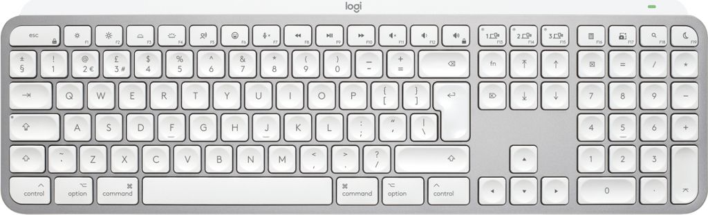 Logitech MX Keys S for Mac - Kabellos - RF Wireless + Bluetooth - Scherenschalter - QWERTY - LED - Alumini
