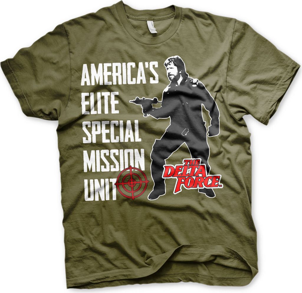 Delta Force - America's Elite Special Mission Unit T-Shirt - Large - Olive